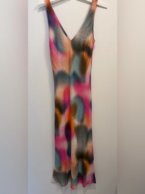 LNA Multicolored Slip Dress